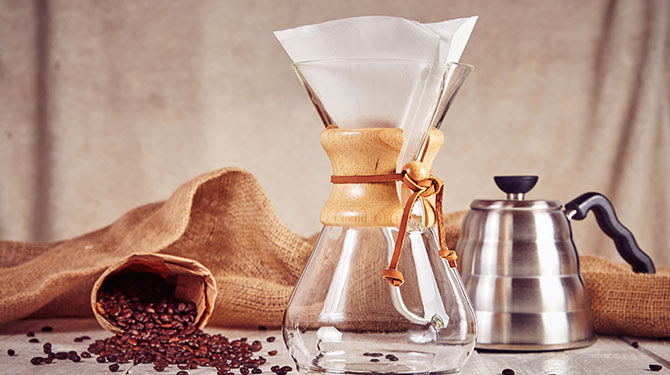 Descubre otra forma de preparar café con la cafetera Chemex