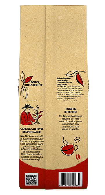 Café Bonka Grano Descafeinado Trasero