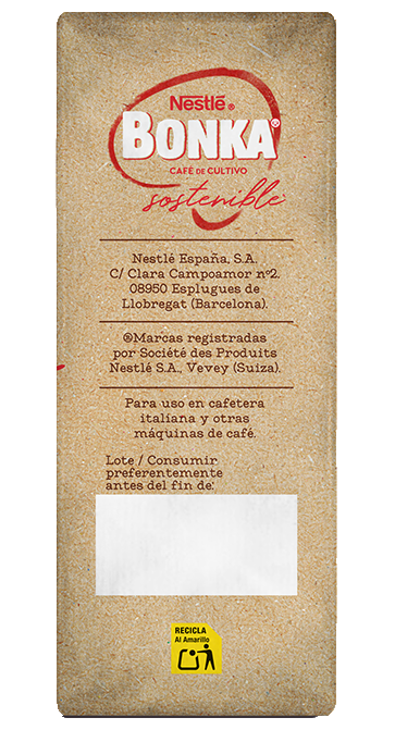Café Bonka Molido Descafeinado Lateral